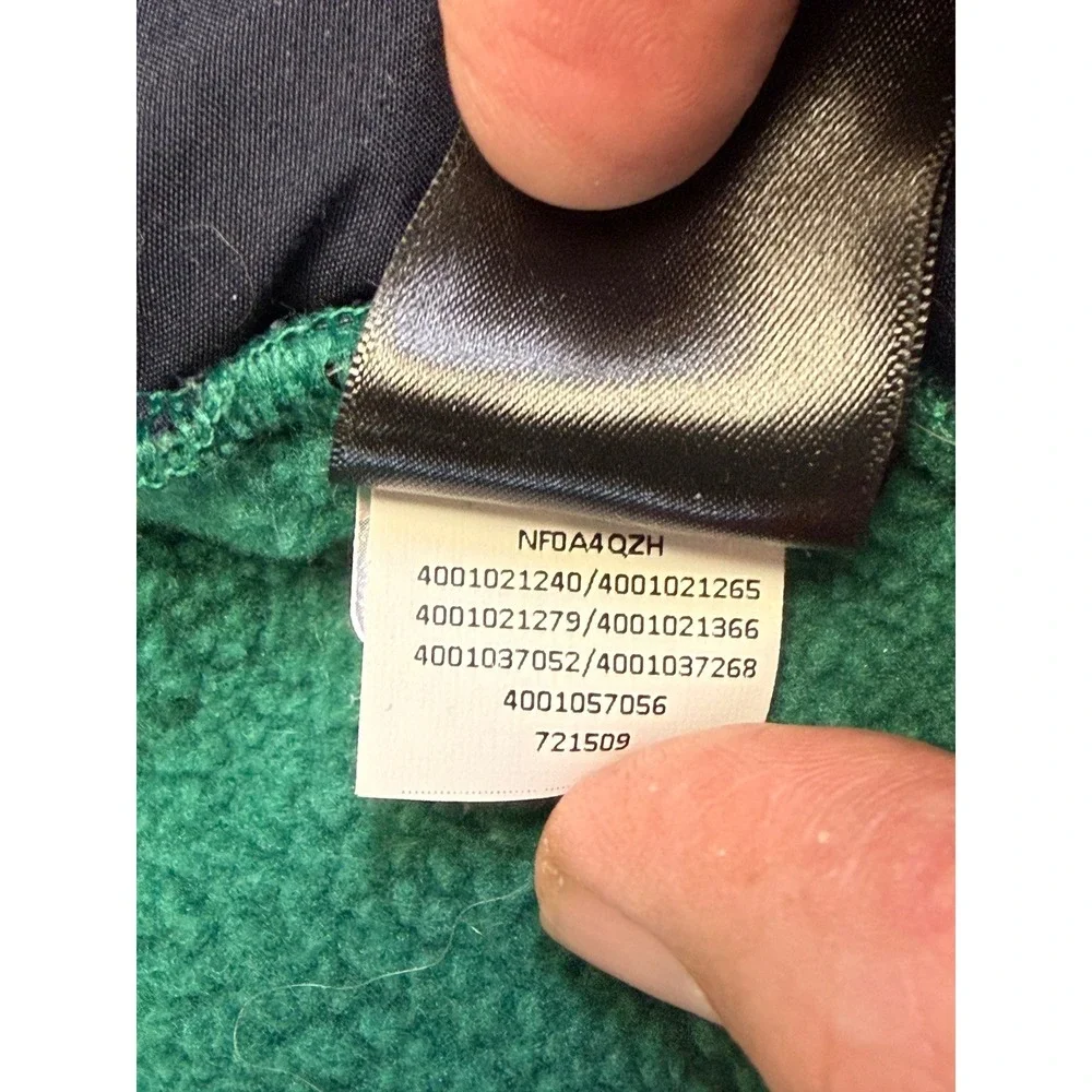 The North Face Mens Full Zip‎ Fleece Vest Green Navy Blue NF0A4QZH XL